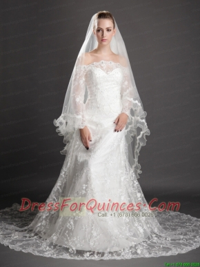 Beading Tulle Graceful Wedding Veil