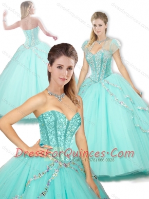 2016 Best Sweetheart Beading Quinceanera Dresses for Spring