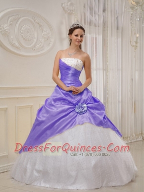 Colourful New Styles Strapless With Taffeta and Tulle Beading Quinceanera Dress