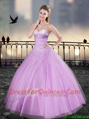 Beautiful Ball Gown Beading Quinceanera Dresses in Lilac