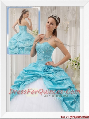New Styles Aqua Blue Ball Gown Sweetheart Quinceanera Dresses