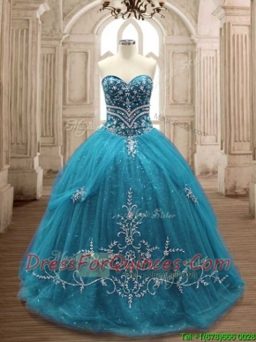 New Arrivals Big Puffy Sweet 16 Dress in Teal