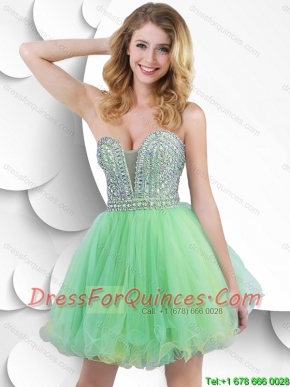 Gorgeous A Line Strapless Prom Gowns with Beading