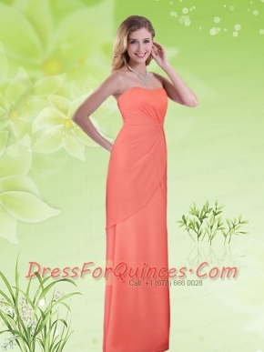 2015 The Brand New Style Sweetheart Empire Chiffon Ruching Dama Dress