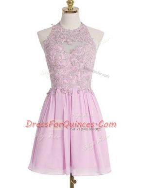 Extravagant Sleeveless Appliques Lace Up Court Dresses for Sweet 16