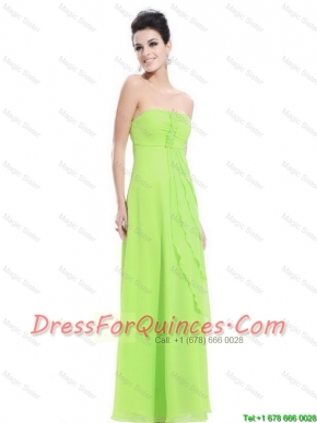 New Arrivals Strapless Beaded Prom Dresses in Spring Green