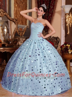 Classical Purple Ball Gown Sweetheart With Tulle Sequins For Quinceanera Dress