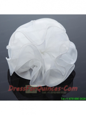 2014 Simple Organza White Summer Fascinators