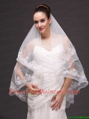 Fashion Best Wedding Veils With Appliques Hot Saling