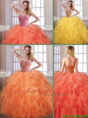 2016 New Arrivals Fall Sweetheart Quinceanera Dresses with Floor Length