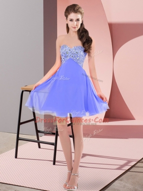 Sleeveless Beading Lace Up Homecoming Dress