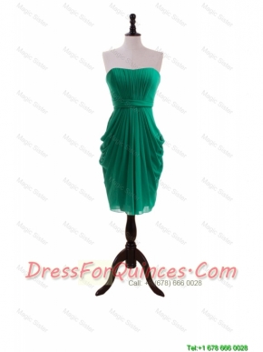 Cheap 2016 Spring Column Strapless Prom Dresses with Ruching