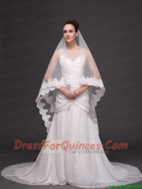 Royal Discount Organza Bridal Veil For Wedding