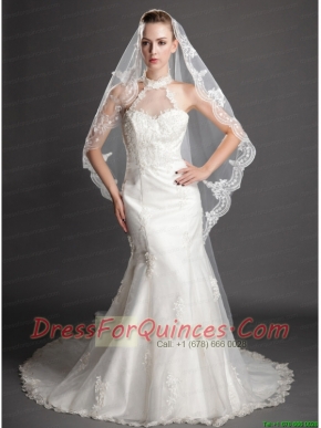 Royal Discount Tulle Bridal Veil With Lace