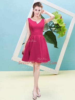 Best Selling Satin Sleeveless Mini Length Damas Dress and Ruching