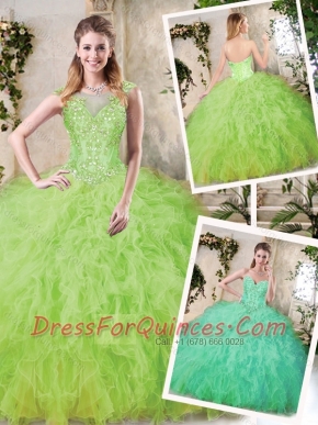 2016 New Styles Sweetheart Sweet 16 Dresses with Appliques and Ruffles