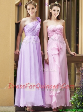 Perfect Empire Ankle Length Zipper Up Prom Dresses in Chiffon