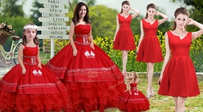 Hot Selling Satin and Organza Sleeveless Floor Length Quinceanera Gown and Embroidery and Ruffles