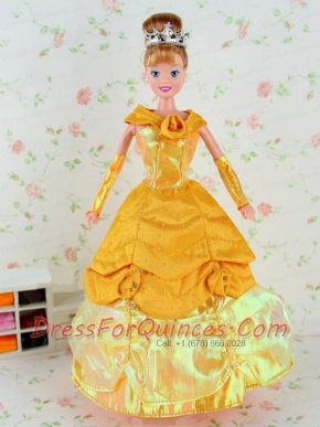 New Fashion  Dress Tulle Taffeta Gown for Barbie Doll