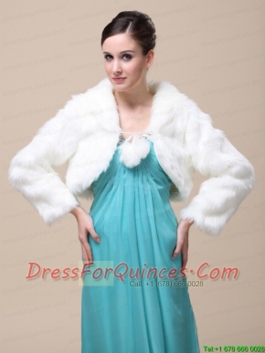 Low Price Rabbit Fur Special Jacket  In Ivory With High-neck