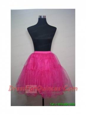 Unique Organza Mini-length Prom Petticoat in Hot Pink