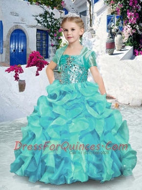 2016 Fashionable Ball Gown Little Girl Pageant Dresses with Beading and Ruffles
