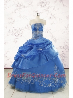 Exclusive Royal Blue Quinceanera Dresses with Appliques For 2015