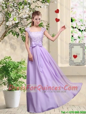 New Style Laced and Bowknot Dama Dresses with Square
