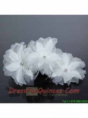 White Tulle 2014 Summer Fascinators with Beading