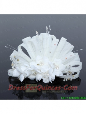 Elegant Tulle Wedding Party Fascinators with Imitation Pearls