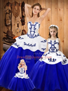 Sleeveless Embroidery Lace Up Vestidos de Quinceanera