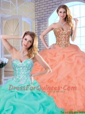 Hot Sale Beading and Ruffles Quinceanera Gowns with Lace Up