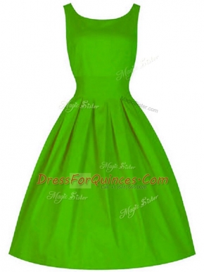 Sleeveless Taffeta Knee Length Lace Up Quinceanera Court of Honor Dress in with Ruching