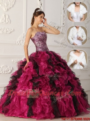Beautiful 2016 Multi Color Quinceanera Gowns with Ruffles