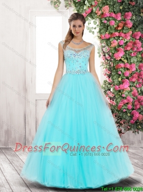 2016 Luxurious Spring Side Zipper Prom Dresses with Beading for Pageant