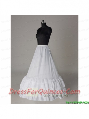 Affordable Organza Floor-length Wedding Petticoat in White