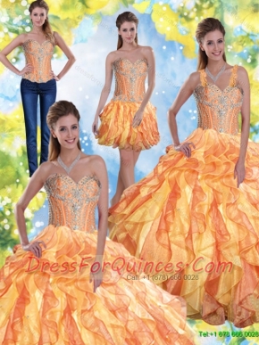 Modern Classical Quinceanera Dresses with Beading and Ruffles in Multi Color