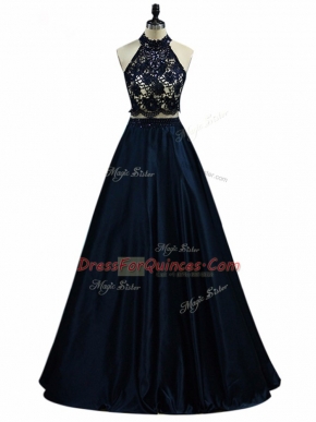 Clearance Taffeta Sleeveless Floor Length Prom Gown and Lace and Appliques