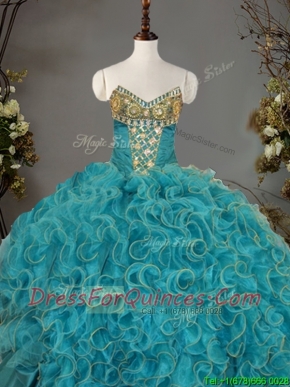 Romantic V Neck Quinceanera Dress with Beading and Ruffles for Winter