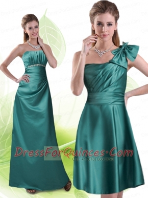 Strapless Column 2015 Dama Dress Beading and Ruching