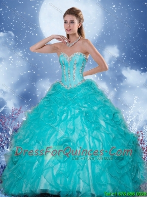 Popular Sweetheart Quinceanera Gowns with Beading and Ruffles