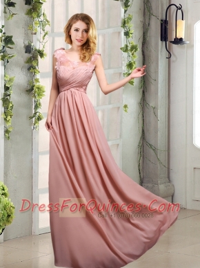 Scoop Empire Ruching 2015 Decent Dama Dresses