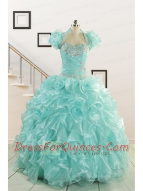 Beautiful Quinceanera Dresses with Appliques and Ruffles for 2015