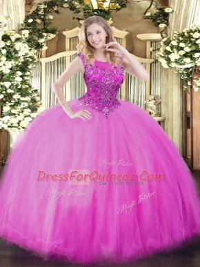 Sleeveless Zipper Floor Length Beading Vestidos de Quinceanera