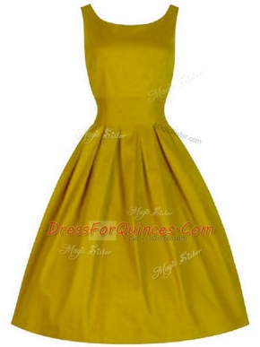 Delicate Sleeveless Ruching Lace Up Damas Dress