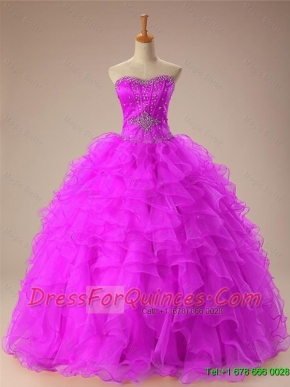 2015 Summer Sweetheart Quinceanera Dresses with Beading