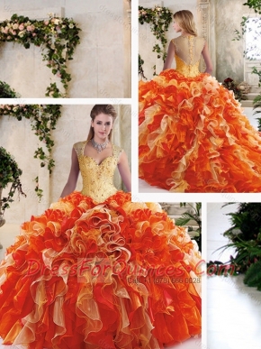 Best Multi Color Quinceanera Gowns with Beading and Ruffles