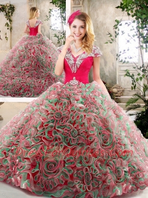 Best Brush Train 2016 Quinceanera Gowns in Multi Color