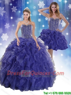 The Most Popular Royal Bule Quinceanera Dresses with Beading and Ruffles