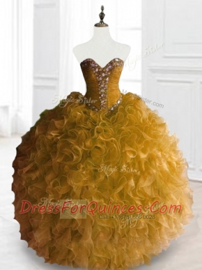 Exclusive Ball Gown Sweet 16 Dresses with Beading and Ruffles